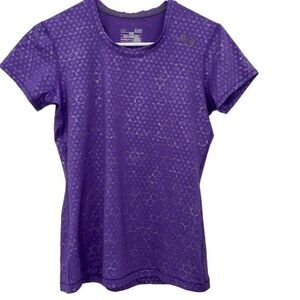Under Armour Heat Gear Purple‎ Short Sleeve T-Shirt Sz S